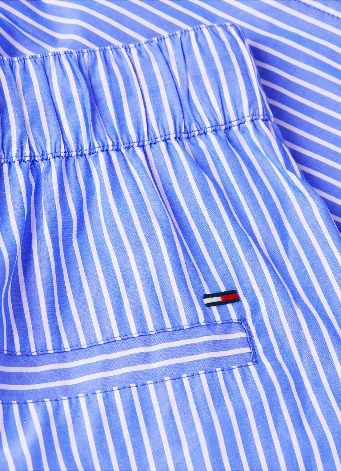 Tommy Hilfiger High waist wide fit korte broek met streepprint - detail 7 noble blue / stripe-c8p