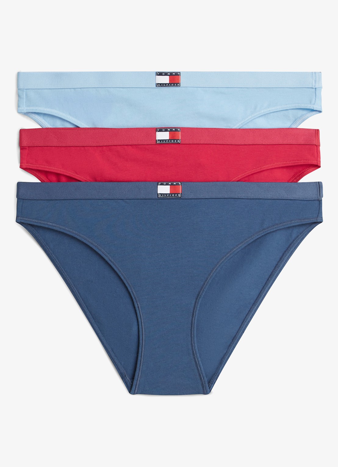 Tommy Hilfiger Hipster met logoband in 3-pack - voorkant multicolor