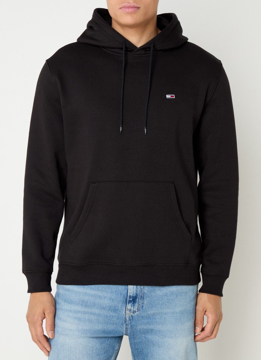 Tommy Hilfiger Hoodie met gemêleerd dessin en logoborduring - detail 4 zwart