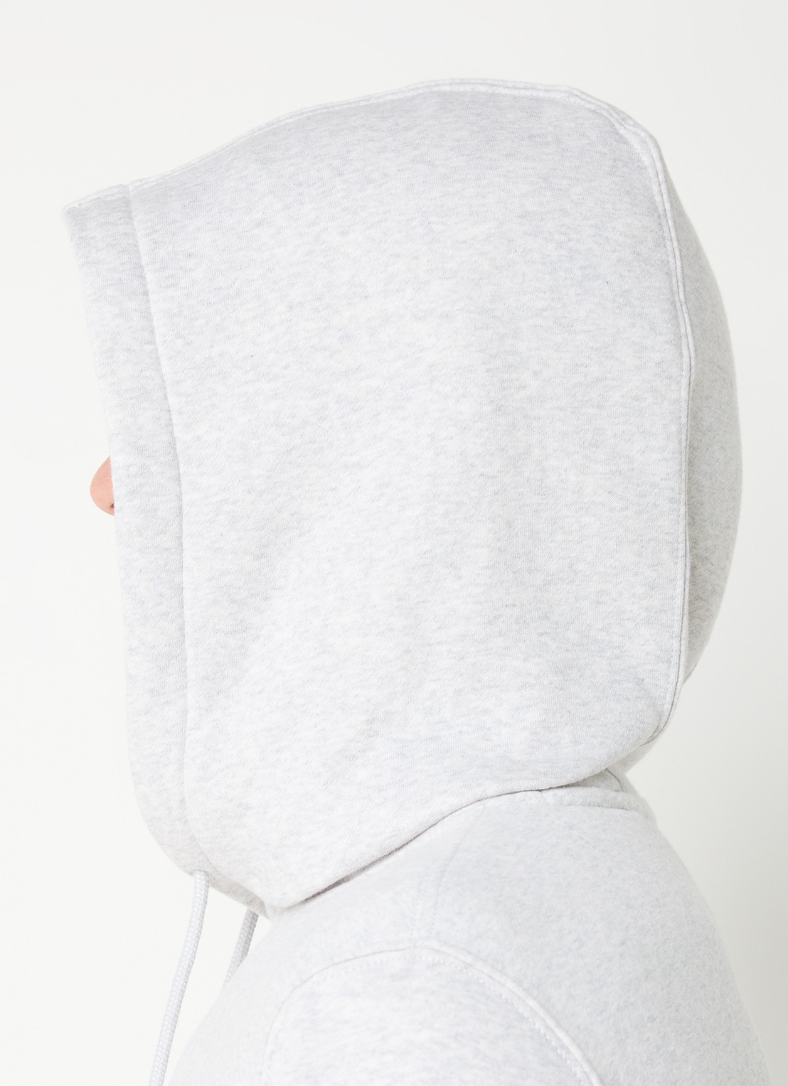 Tommy Hilfiger Hoodie met gemêleerd dessin en logoborduring - detail 5 grijsmele