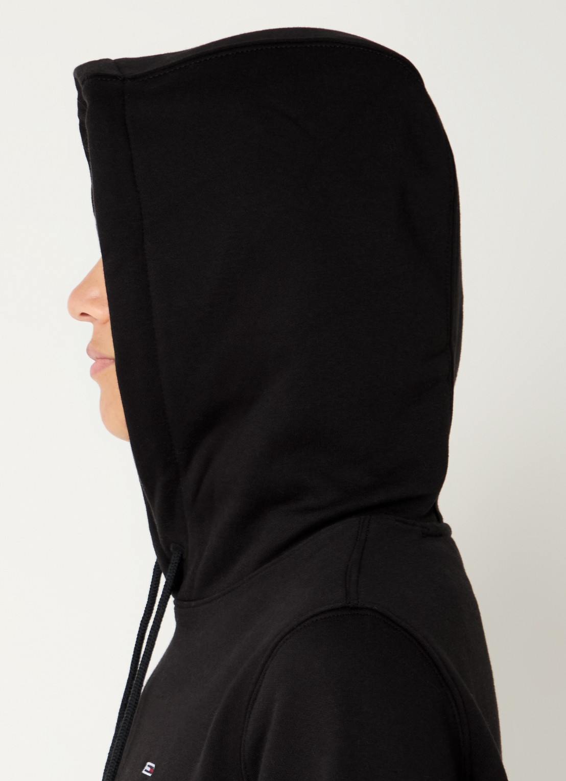 Tommy Hilfiger Hoodie met kangoeroezak en logo - detail 5 zwart