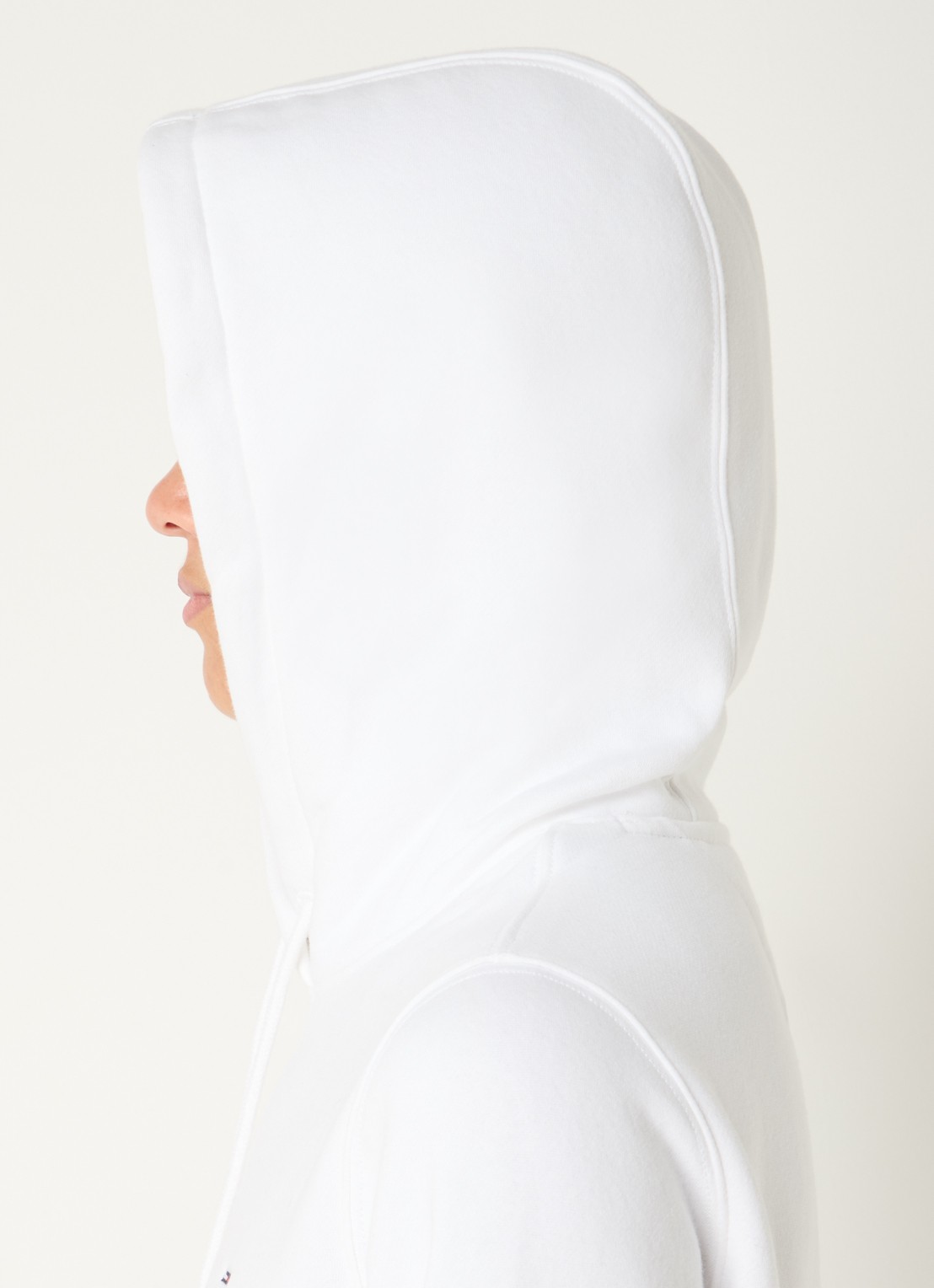 Tommy Hilfiger Hoodie met kangoeroezak en logo - detail 2 gebroken wit