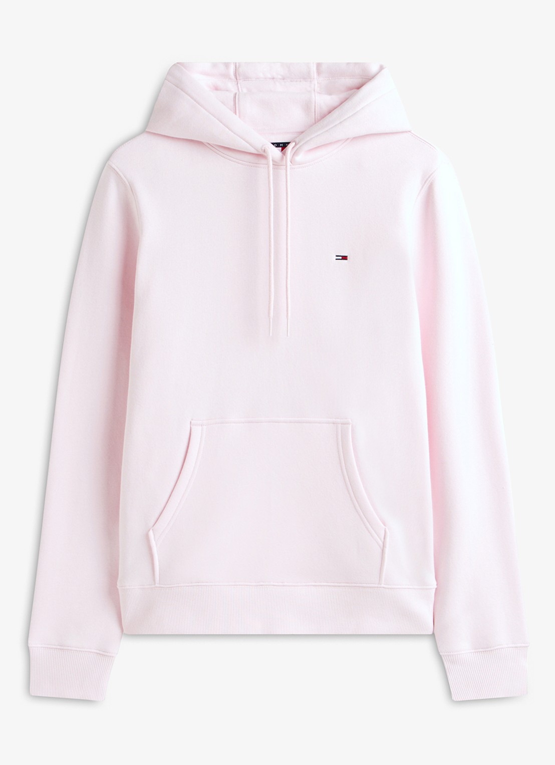 Tommy Hilfiger Hoodie met kangoeroezak en logo - voorkant 4 lichtroze