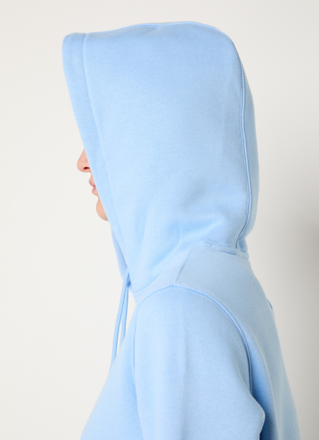 Tommy Hilfiger Hoodie met kangoeroezak en logo - detail 5 lichtblauw