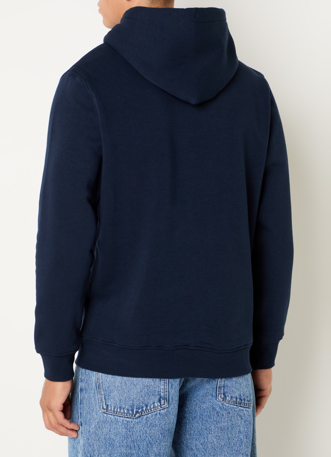 Tommy Hilfiger Hoodie met kangoeroezak en logo - achterkant 5 donkerblauw
