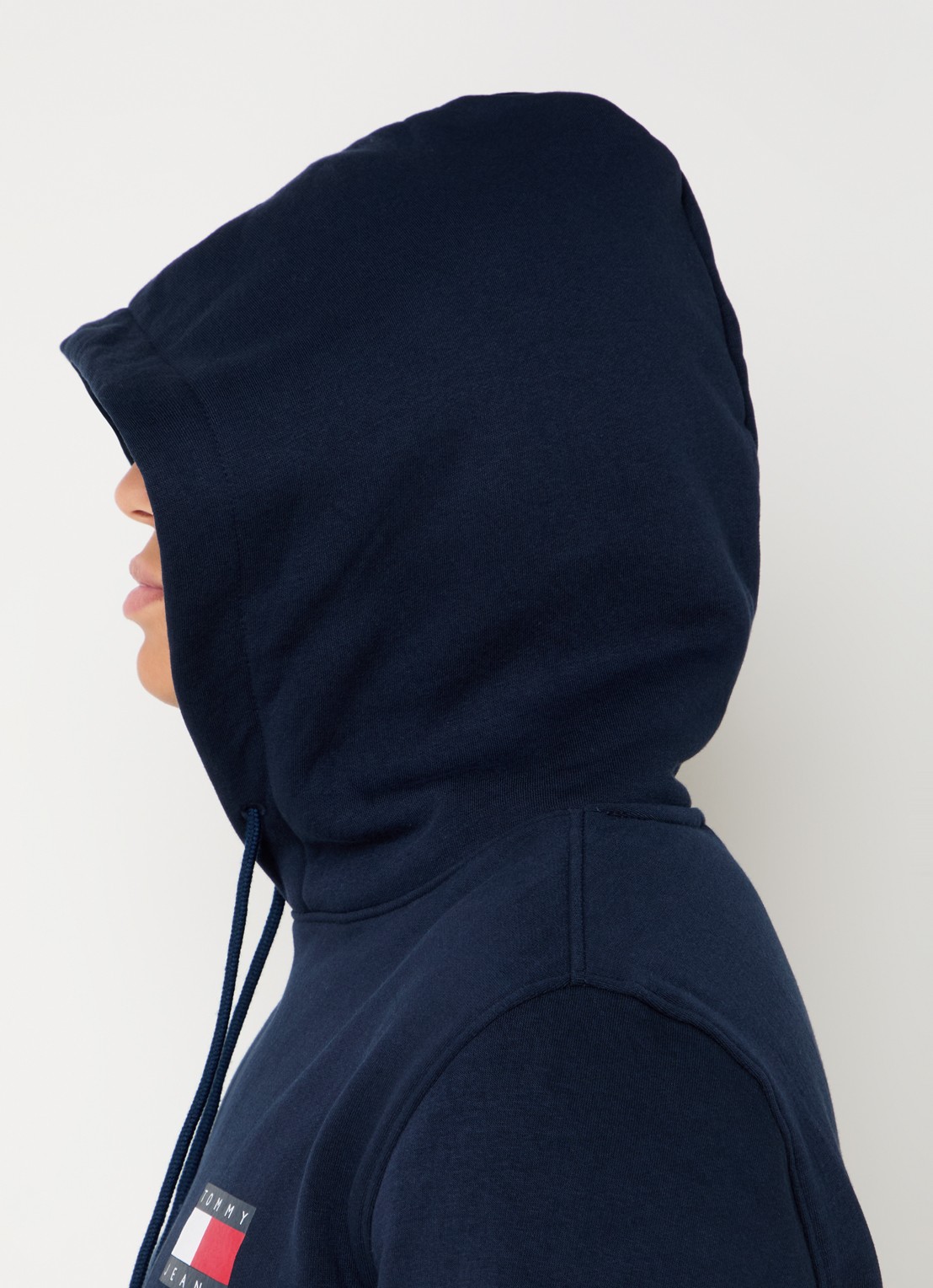 Tommy Hilfiger Hoodie met kangoeroezak en logo - detail 4 donkerblauw