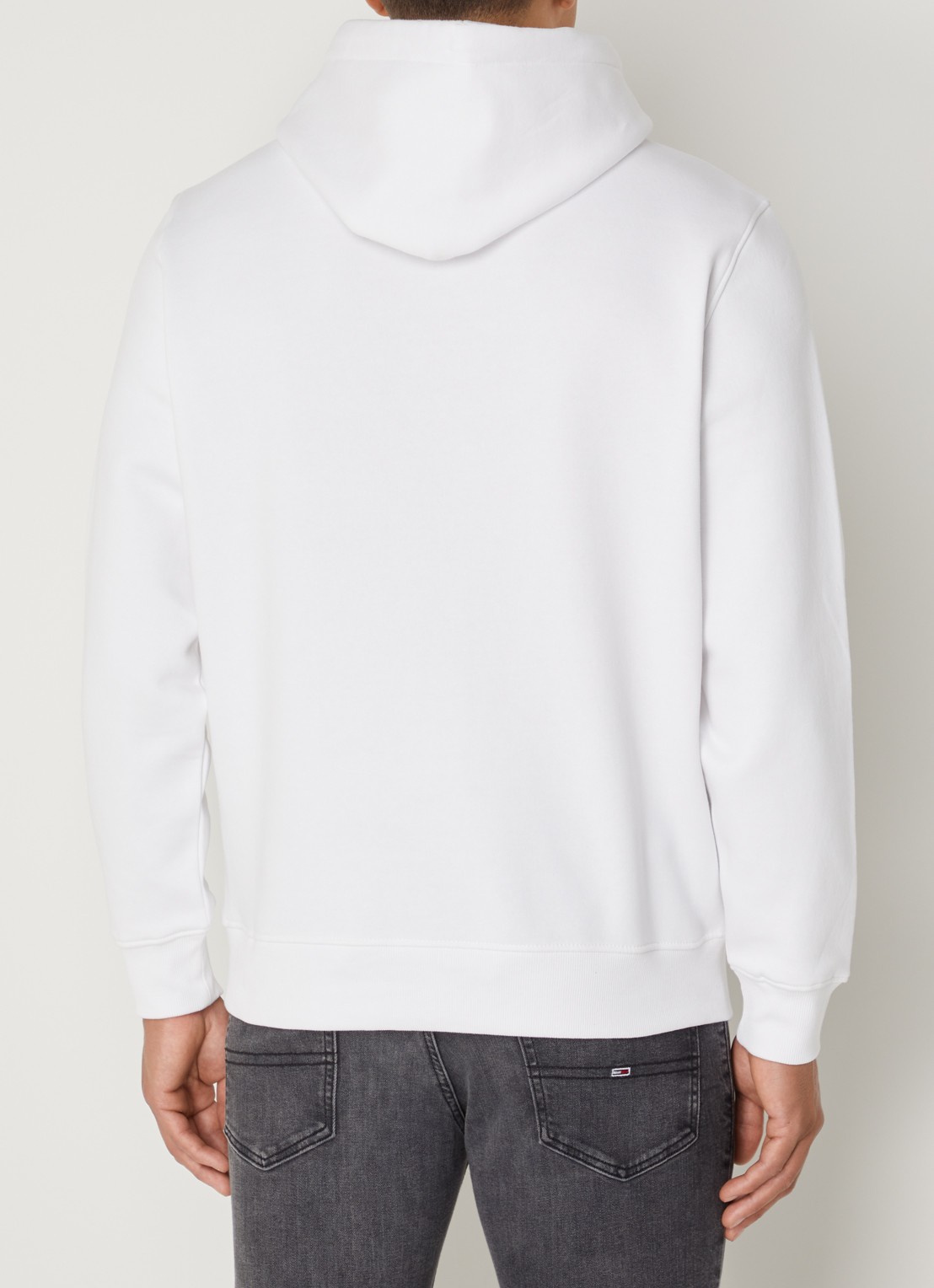 Tommy Hilfiger Hoodie met kangoeroezak en logo - achterkant 5 wit
