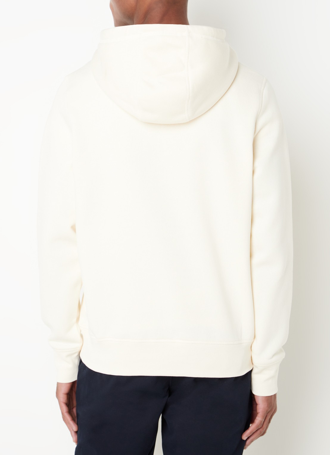 Tommy Hilfiger Hoodie met kangoeroezak en logoborduring - achterkant calico / wit