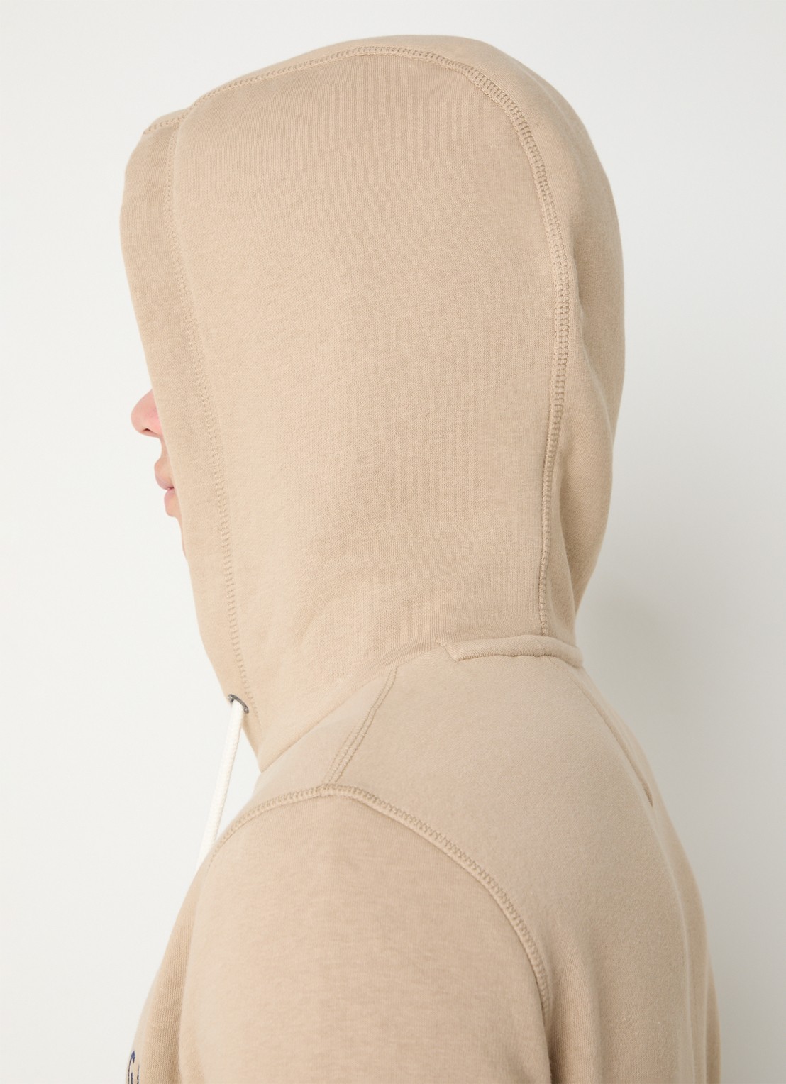 Tommy Hilfiger Hoodie met kangoeroezak en logoborduring - detail 3 sandalwood / beige