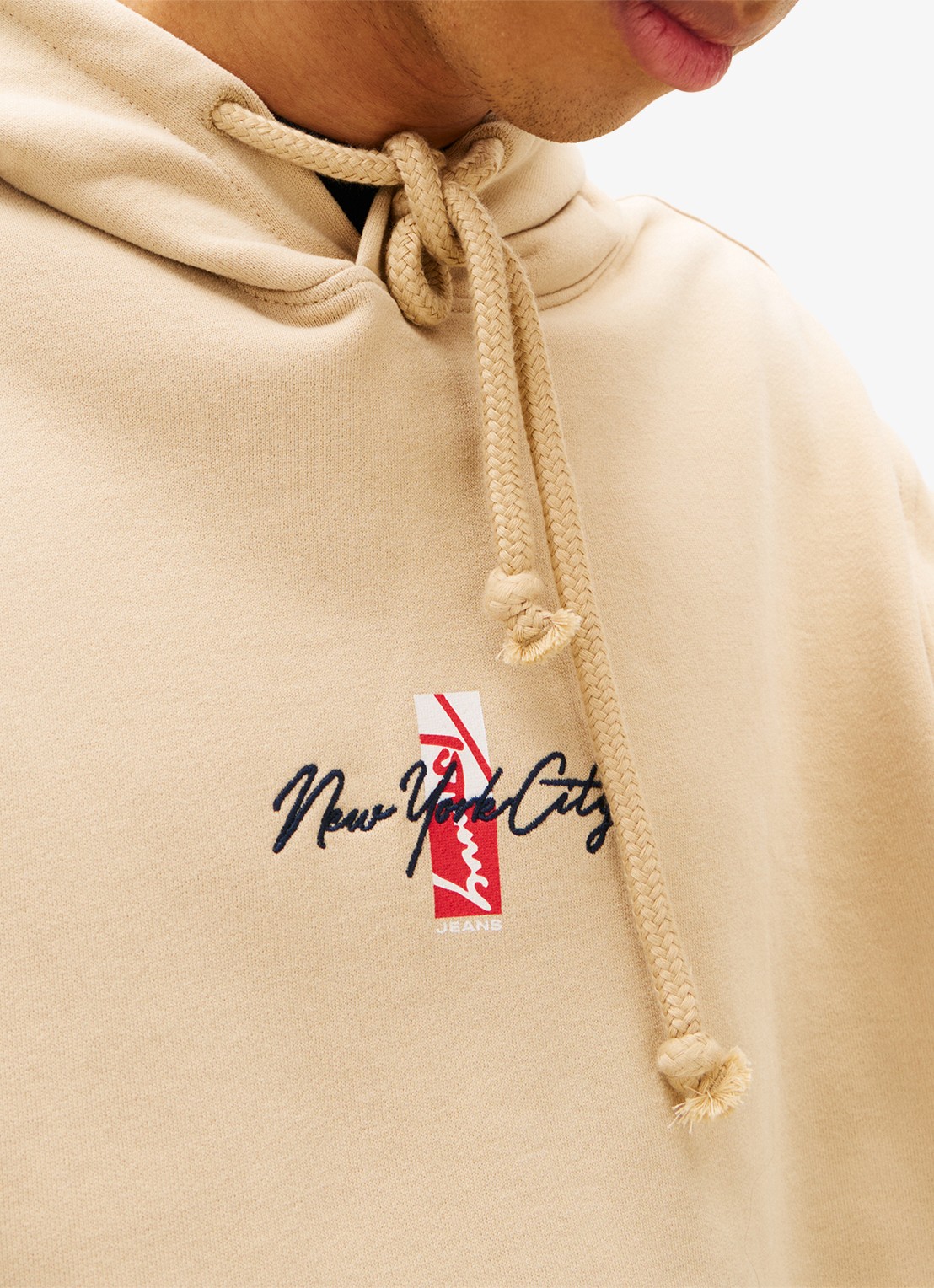 Tommy Hilfiger Hoodie met logo- en backprint - detail 2 beige