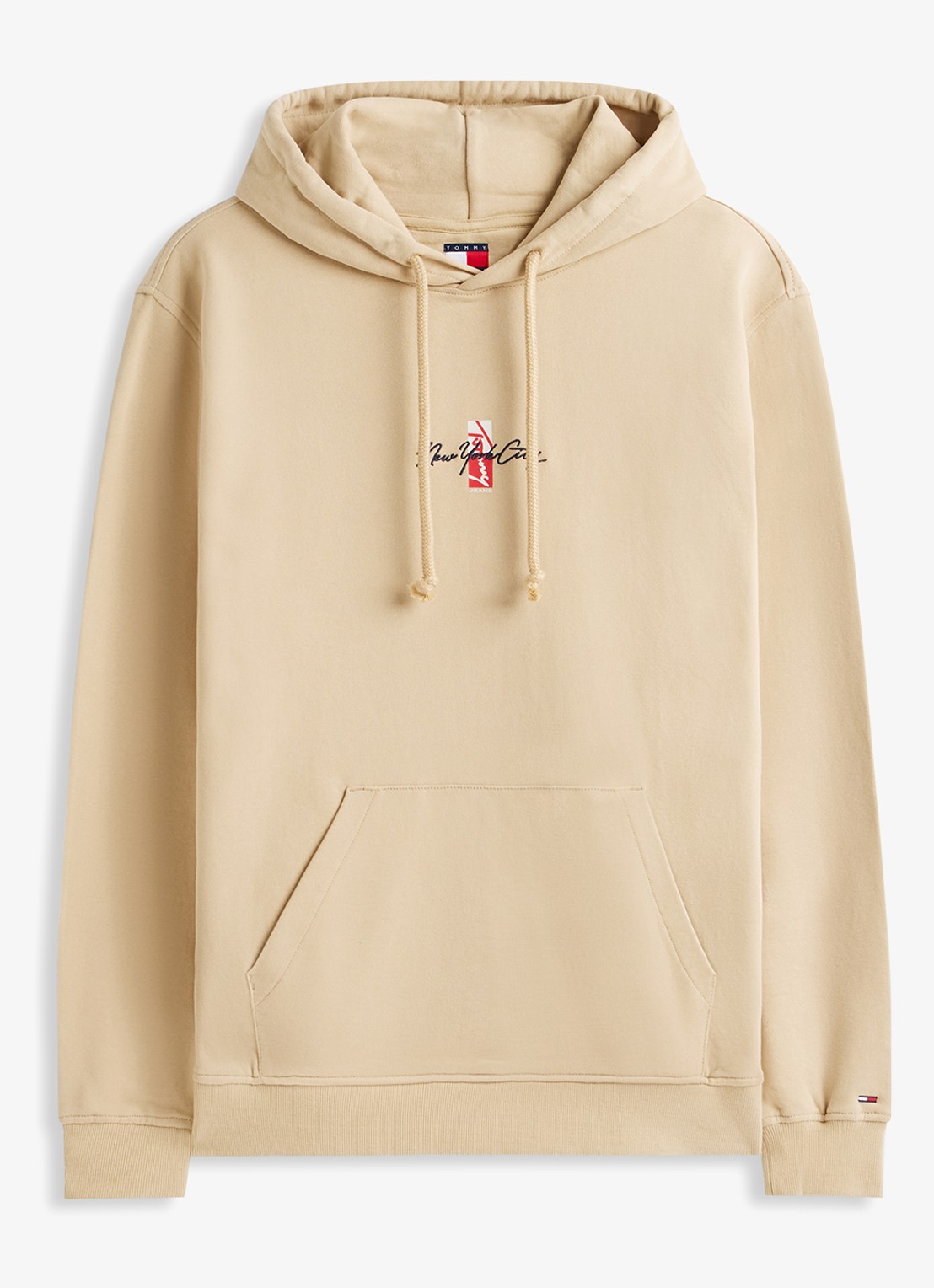 Tommy Hilfiger Hoodie met logo- en backprint - voorkant 4 beige