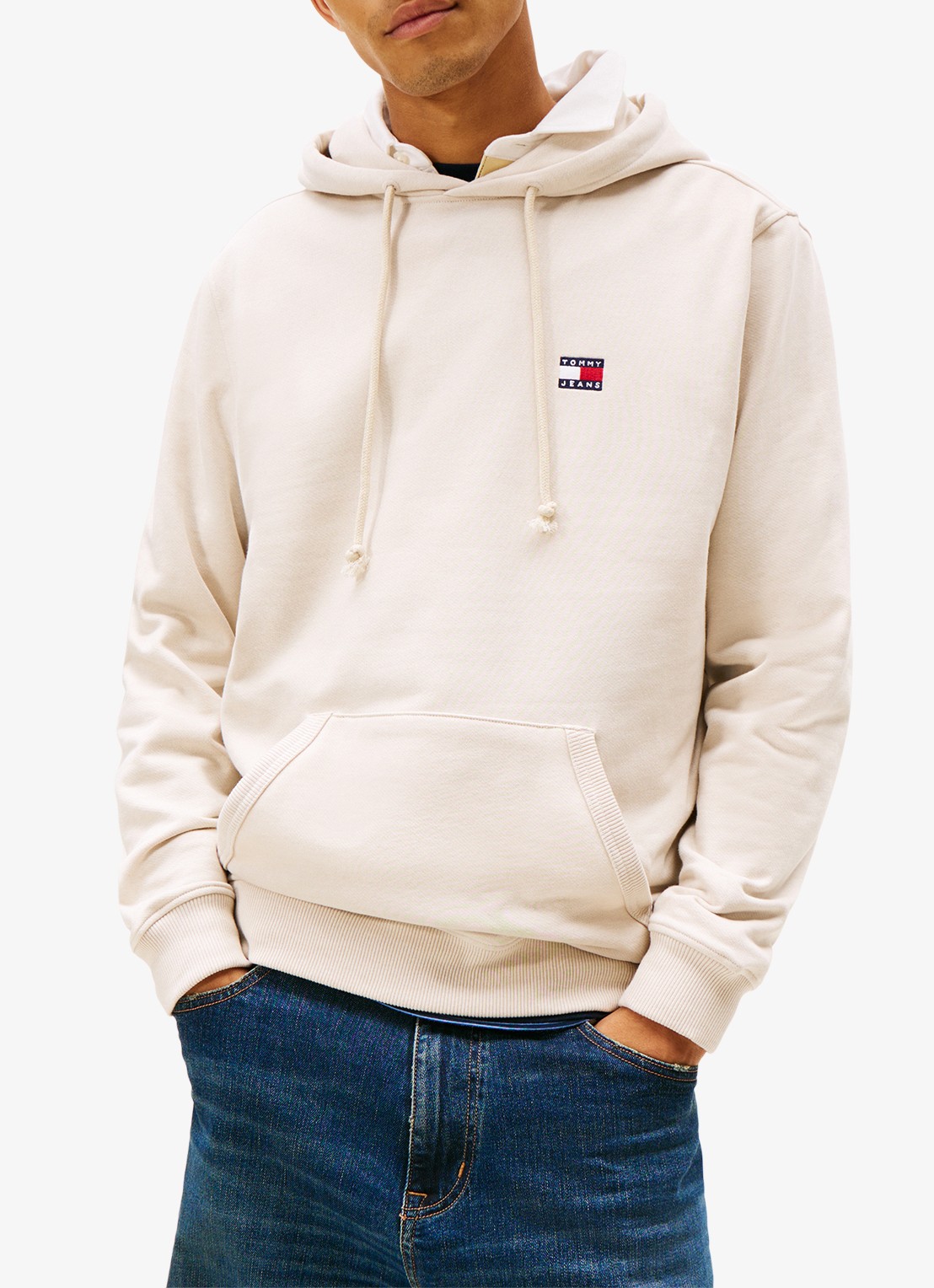 Tommy Hilfiger Hoodie met logo - detail 2 gebroken wit