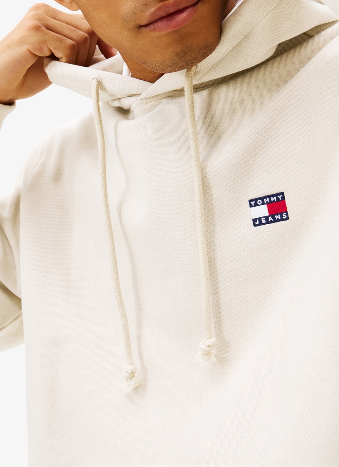 Tommy Hilfiger Hoodie met logo - detail 3 gebroken wit
