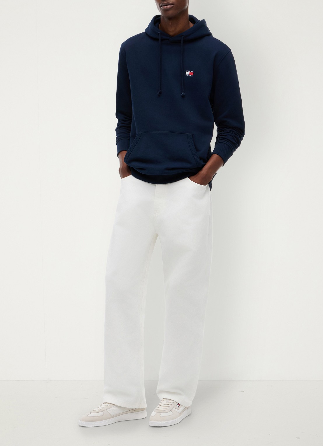 Tommy Hilfiger Hoodie met logo - voorkant 2 donkerblauw