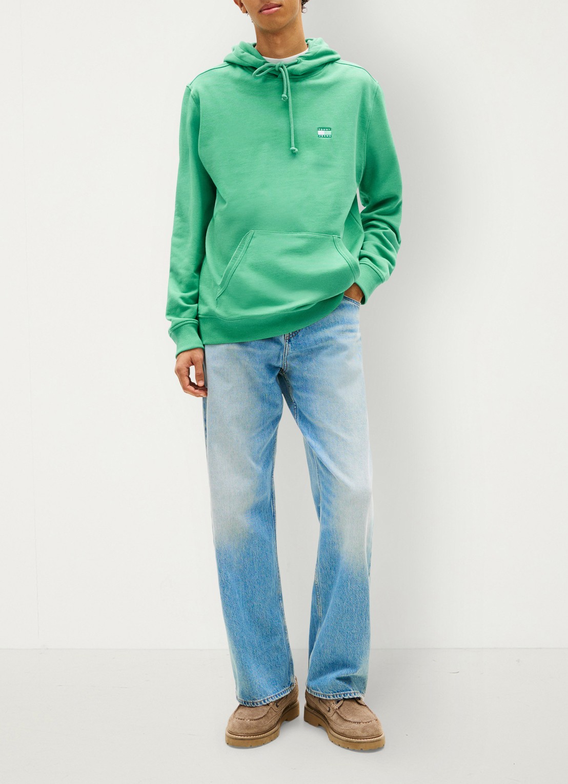 Tommy Hilfiger Hoodie met logo - voorkant 2 groen