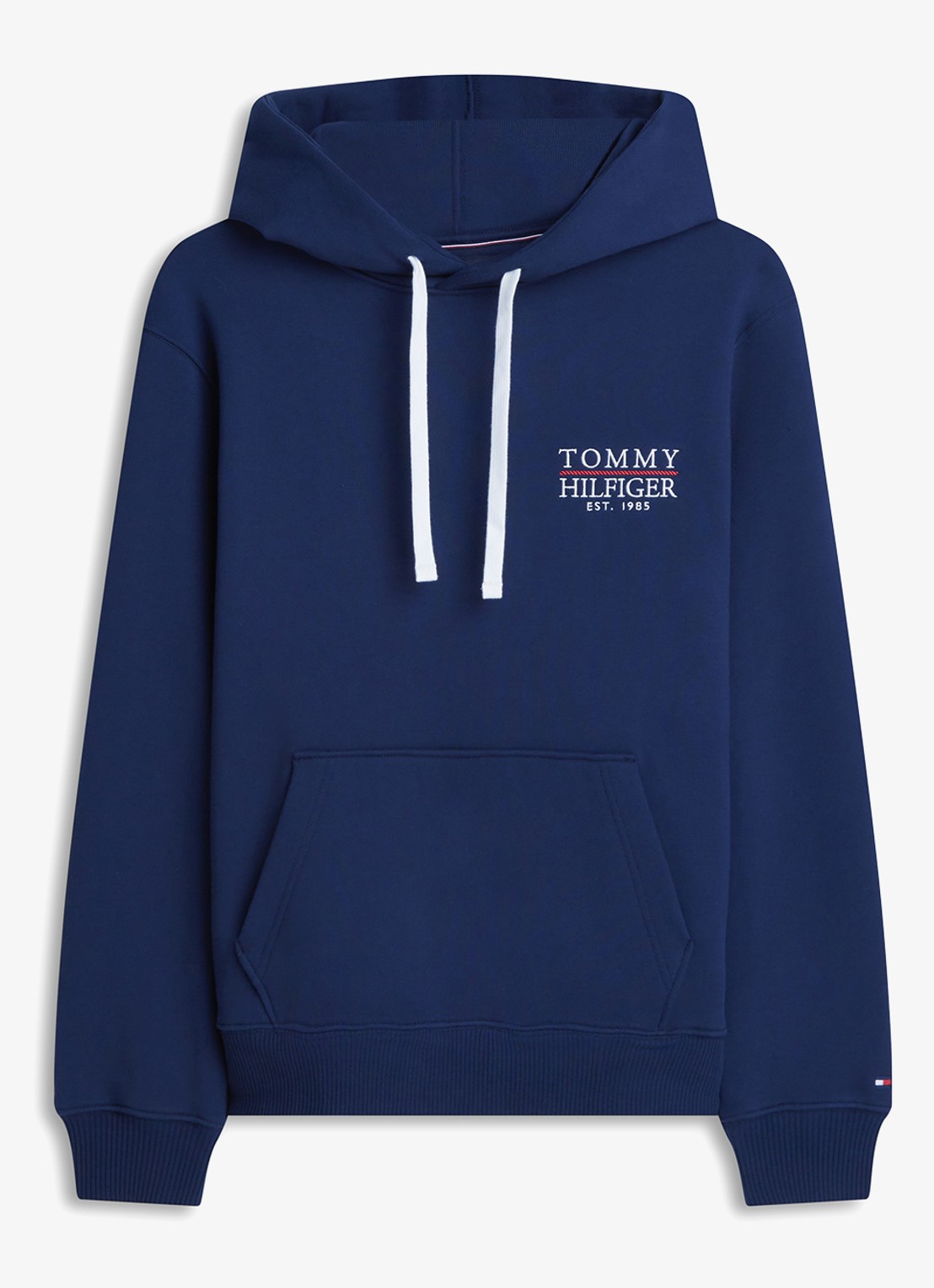 Tommy Hilfiger Hoodie met logo - voorkant donkerblauw
