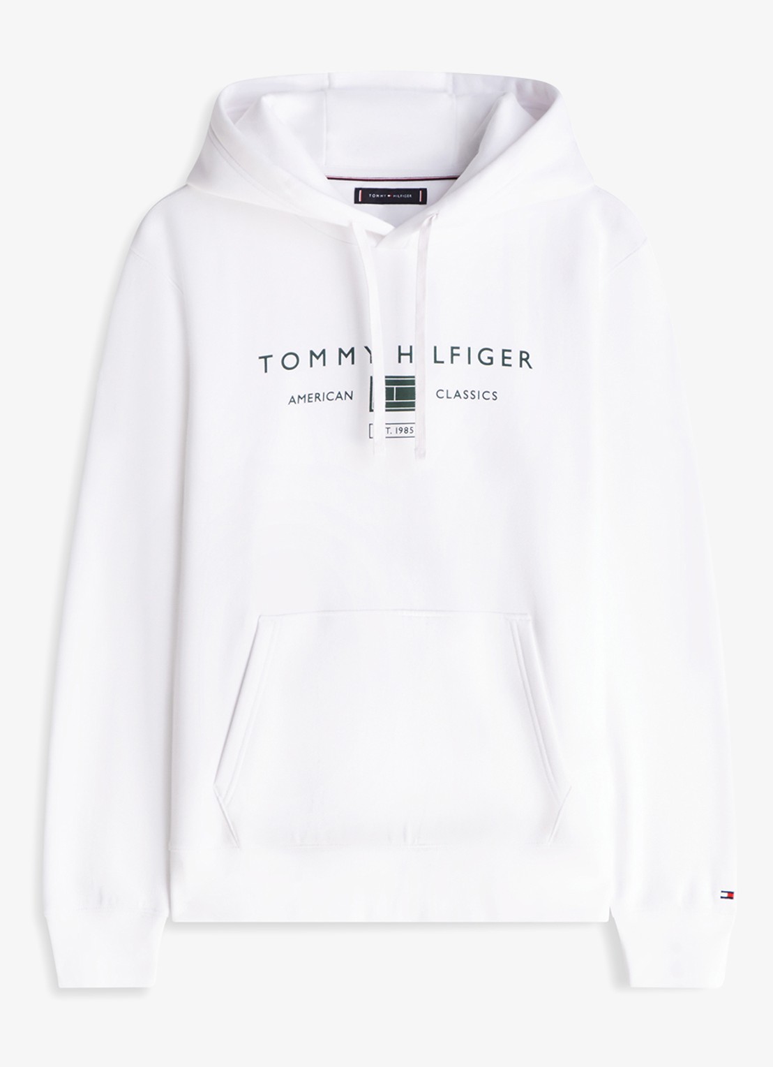 Tommy Hilfiger Hoodie met logo - voorkant 2 wit