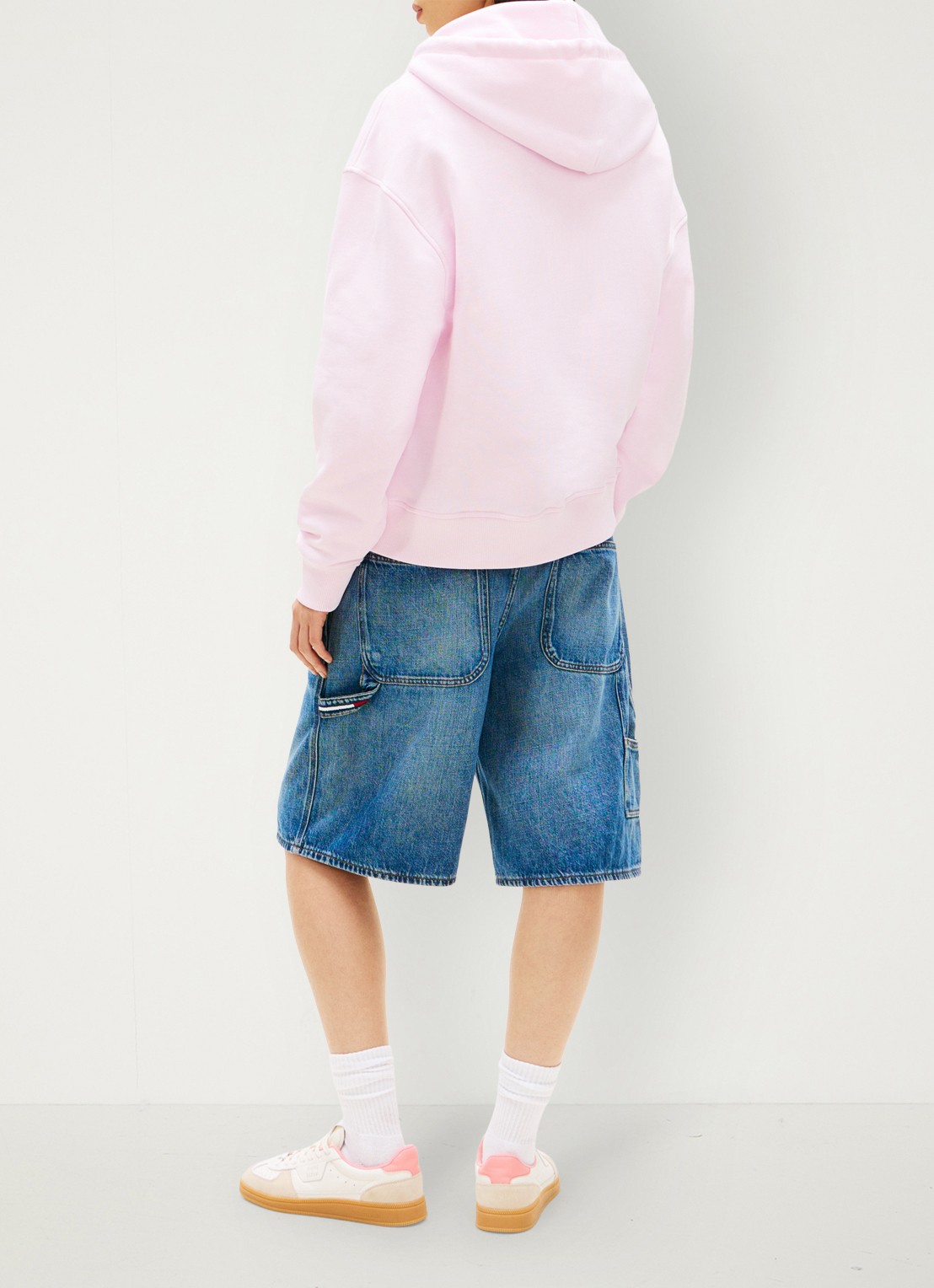 Tommy Hilfiger Hoodie met logoborduring - achterkant 5 lichtroze