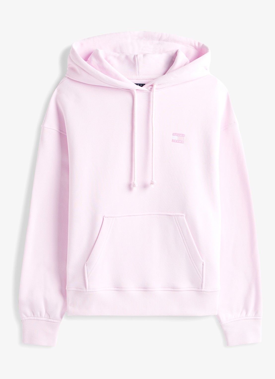 Tommy Hilfiger Hoodie met logoborduring - voorkant 3 lichtroze