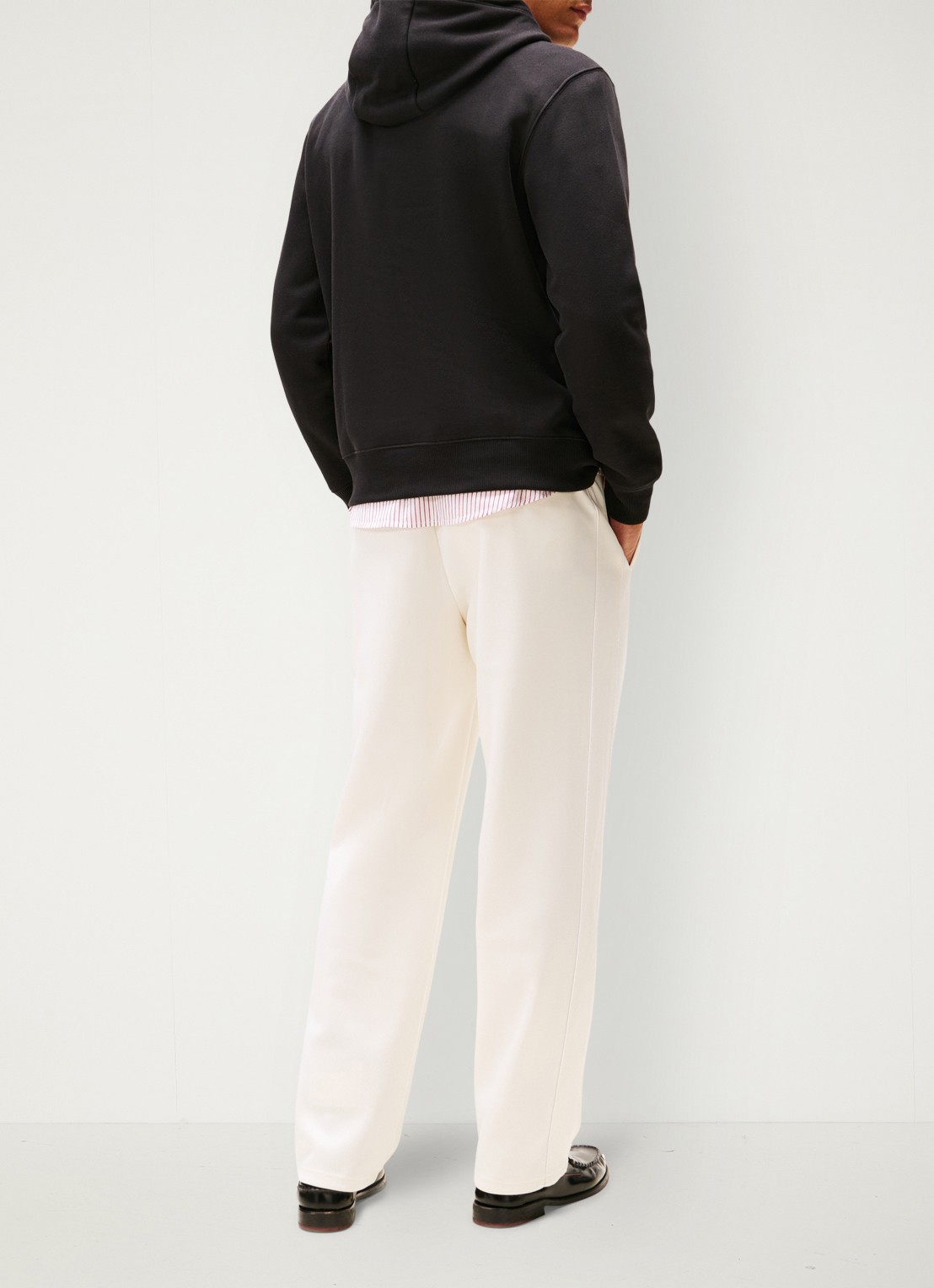 Tommy Hilfiger Hoodie met logoborduring - achterkant zwart
