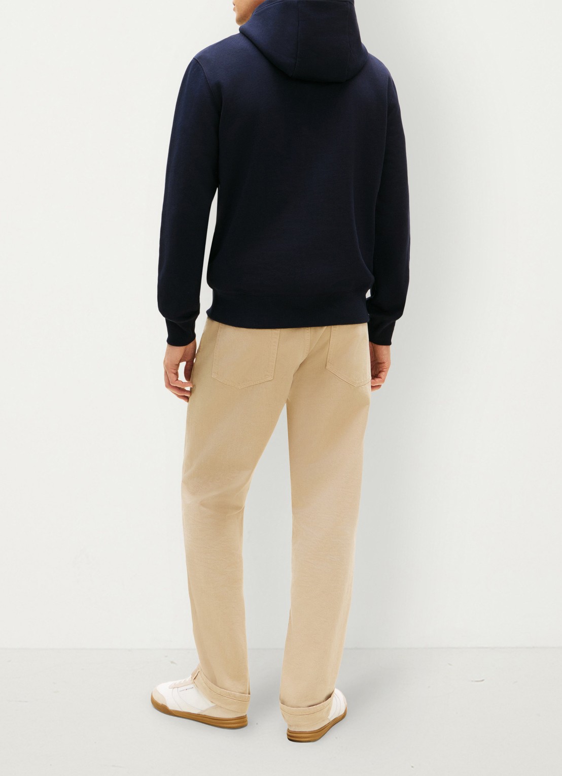 Tommy Hilfiger Hoodie met logoborduring - achterkant donkerblauw