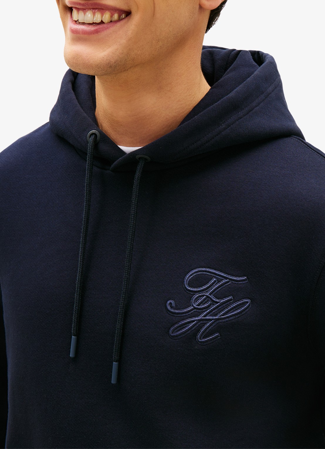 Tommy Hilfiger Hoodie met logoborduring - detail 5 donkerblauw