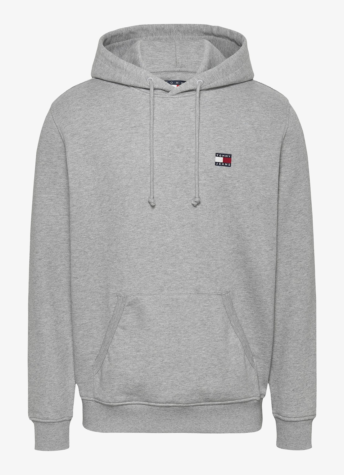 Tommy Hilfiger Hoodie met logoborduring - voorkant grijs