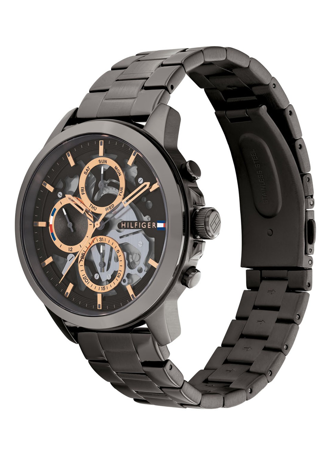 Tommy Hilfiger Horloge TH1710479 - voorkant 4 antraciet