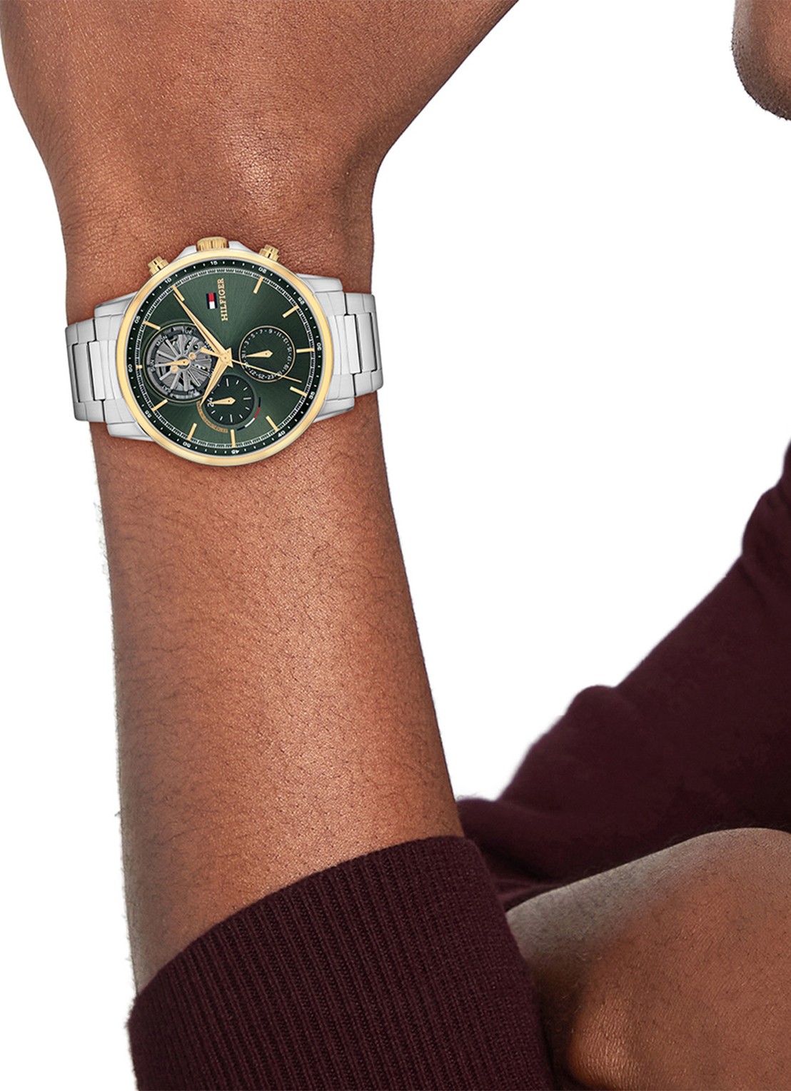 Tommy Hilfiger Horloge TH1710735   - voorkant 4 zilver