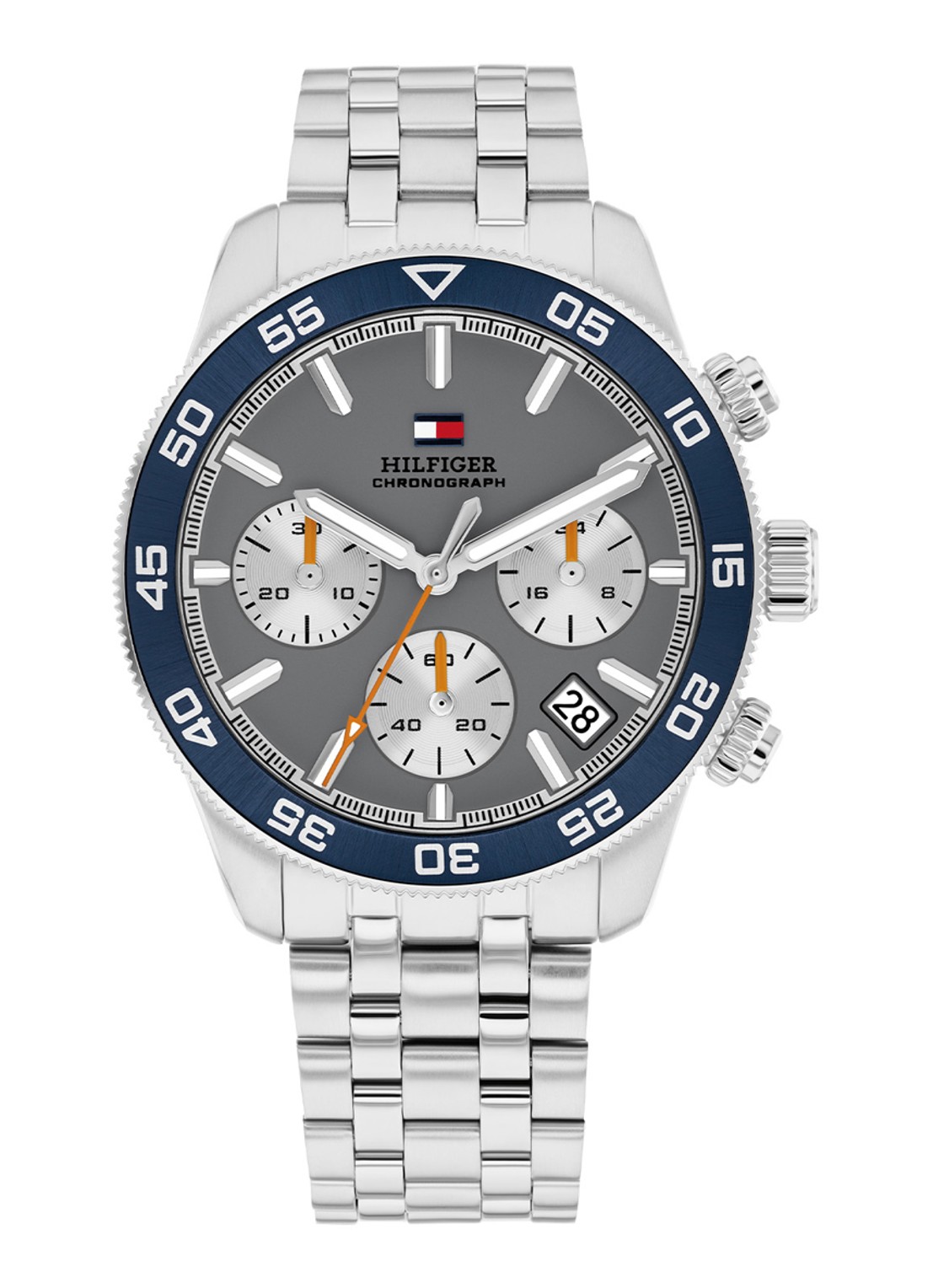 Tommy Hilfiger Horloge TH1710744 - voorkant zilver
