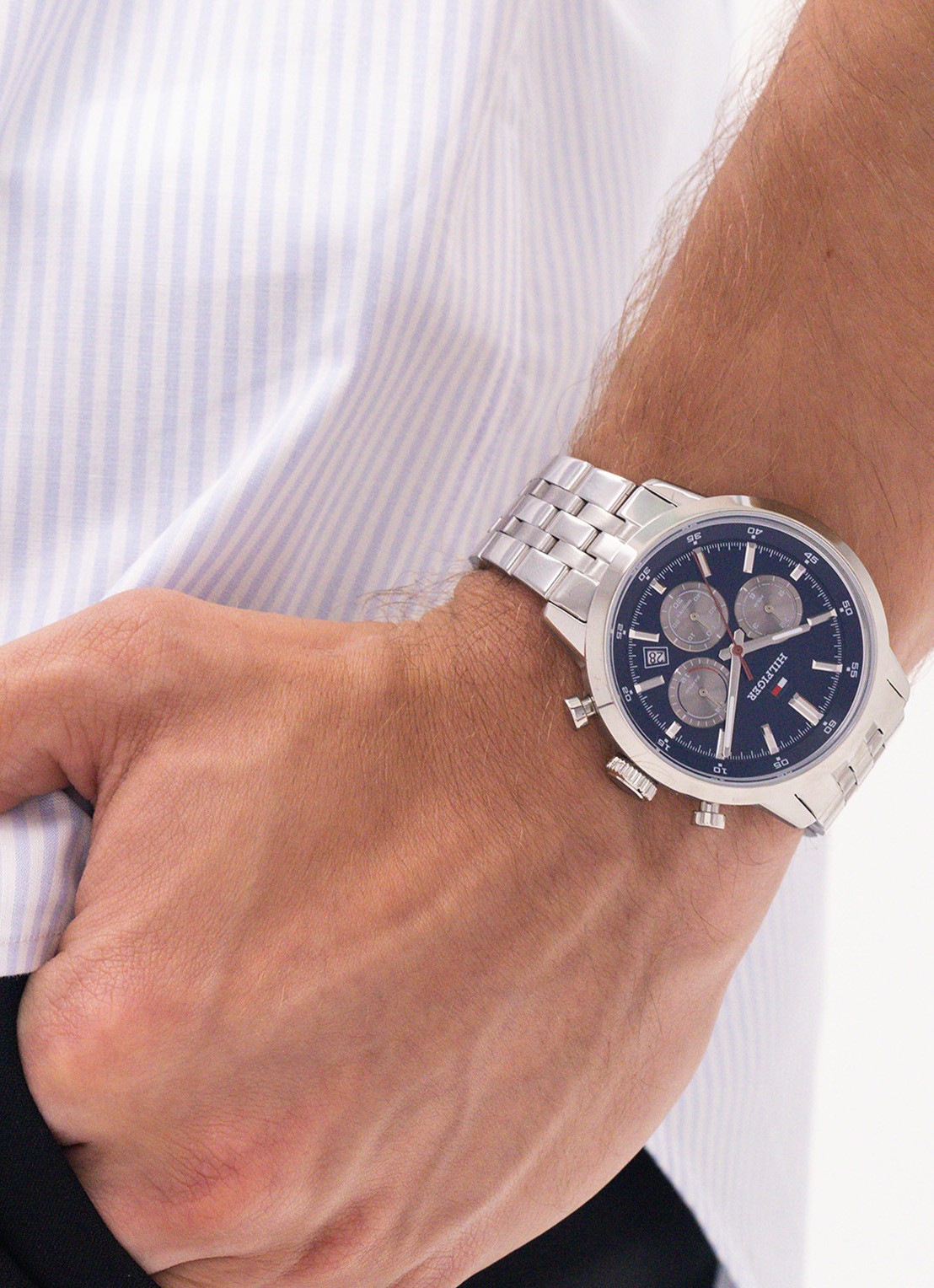 Tommy Hilfiger Horloge TH1710753  - voorkant 4 zilver