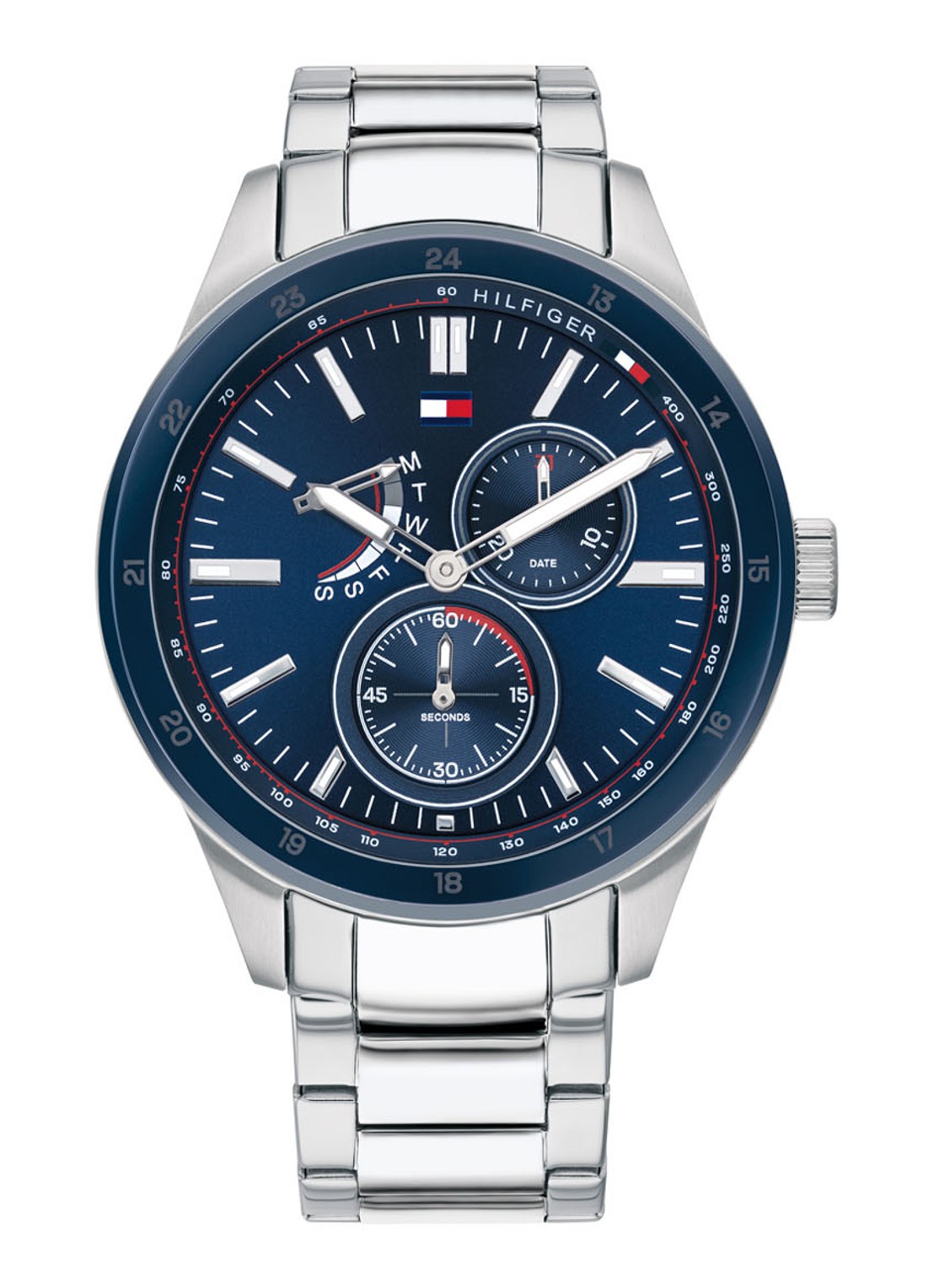 Tommy Hilfiger Horloge TH1791640 - voorkant zilver