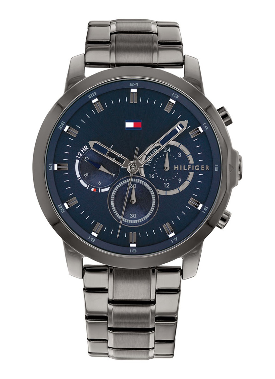 Tommy Hilfiger Horloge TH1791796 - voorkant 3 donkergrijs