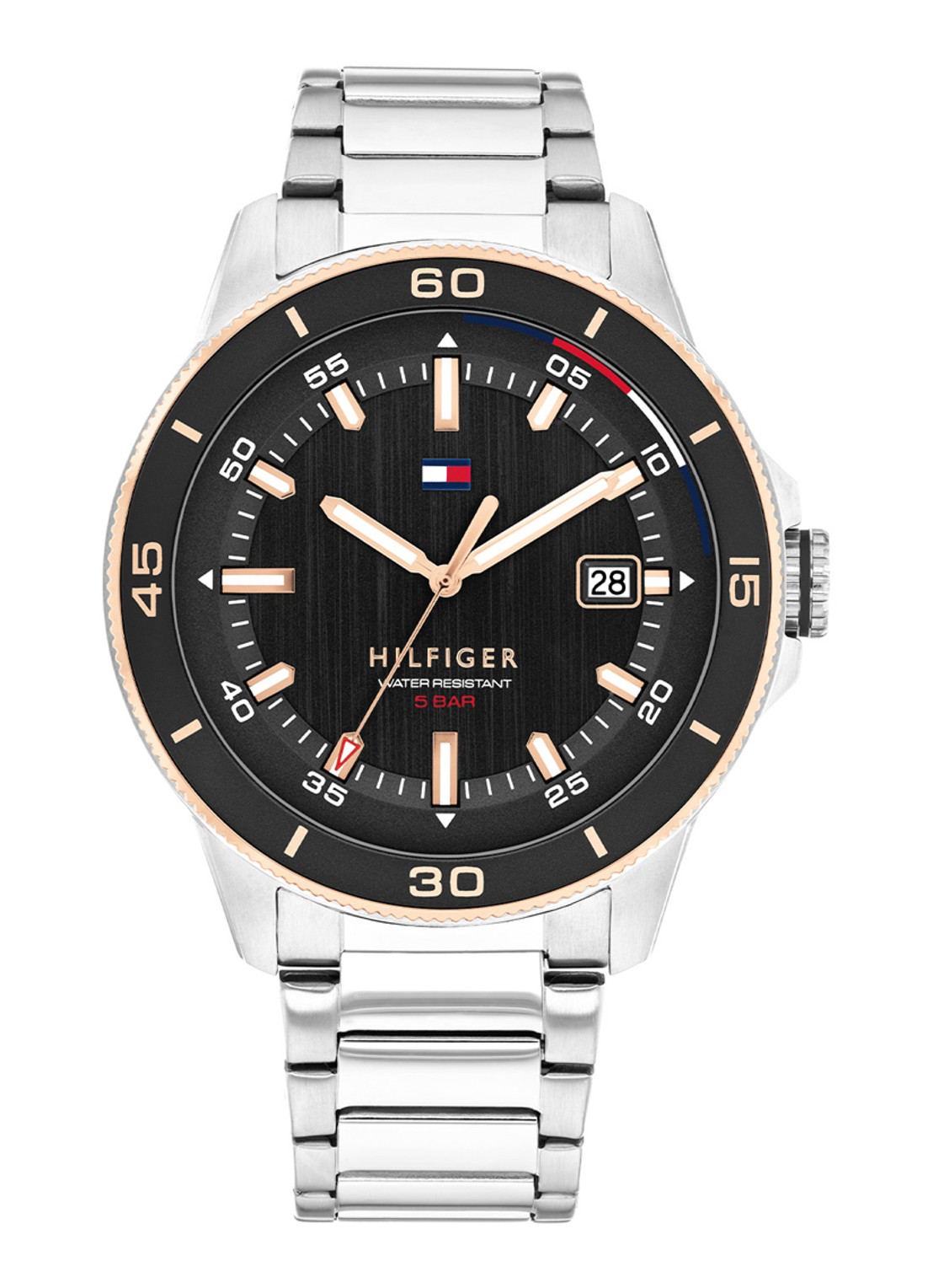 Tommy Hilfiger Horloge TH1792228  - voorkant zilver
