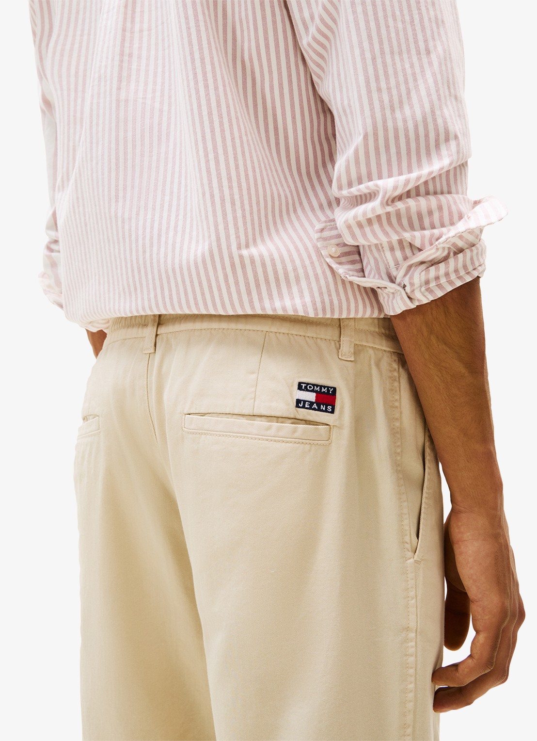 Tommy Hilfiger Isaac relaxed fit chino met steekzakken - detail 3 beige