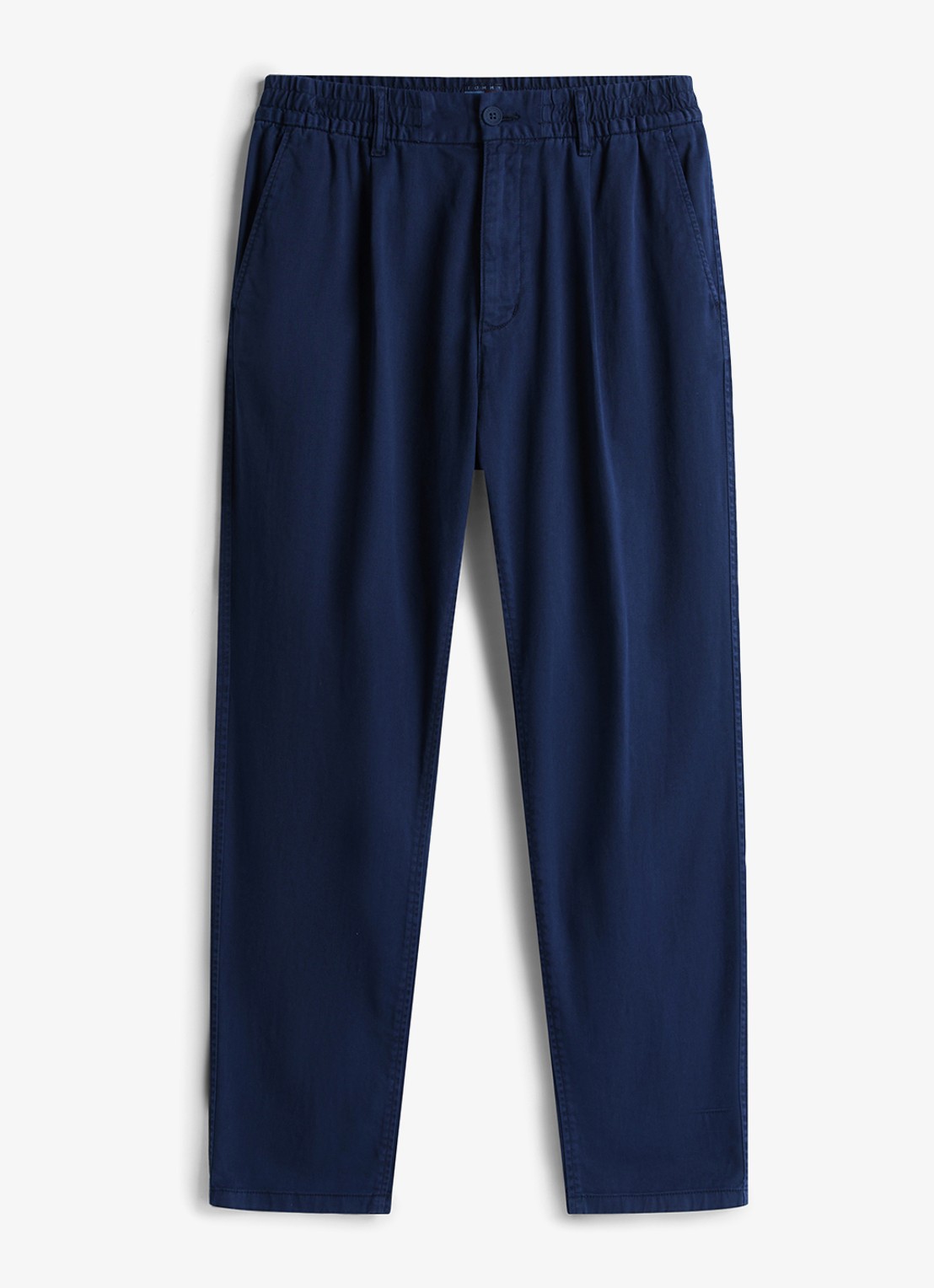 Tommy Hilfiger Isaac relaxed fit chino met steekzakken - voorkant donkerblauw