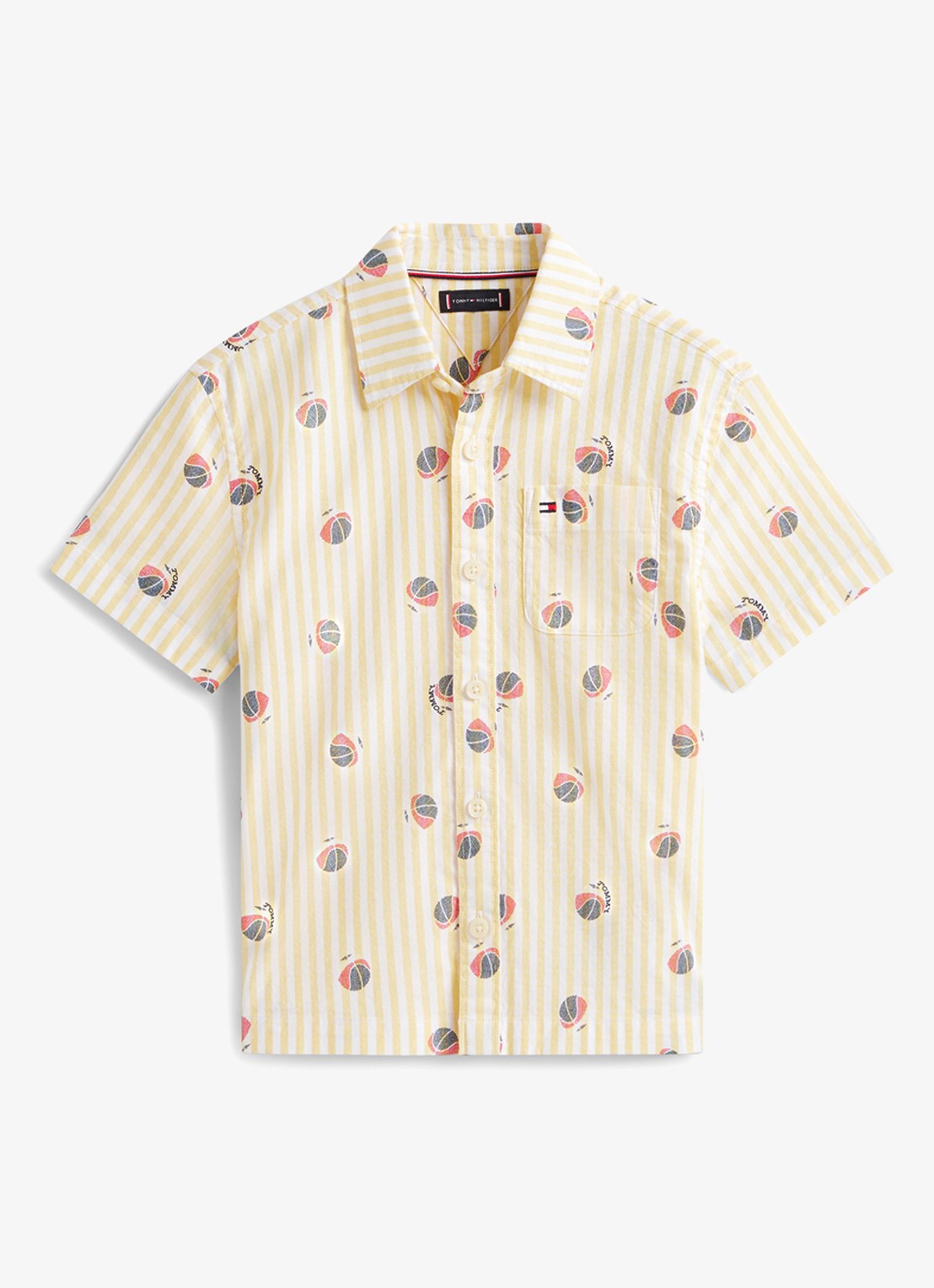 Tommy Hilfiger Ithaca overhemd met print  - voorkant 2 geel