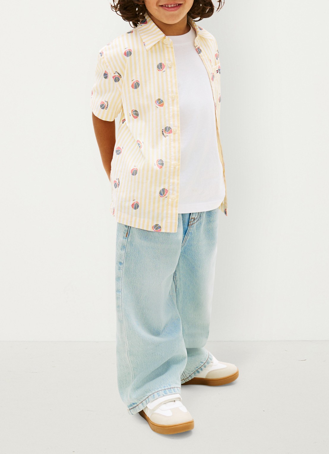 Tommy Hilfiger Ithaca overhemd met print  - voorkant 3 geel