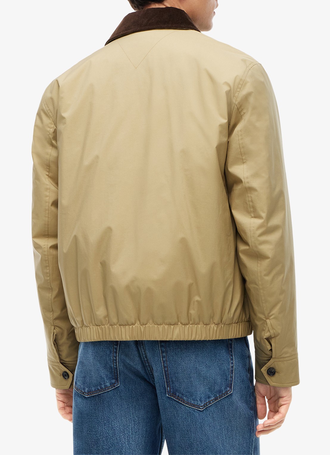 Tommy Hilfiger  Ivy jas met details van corduroy  - achterkant khaki