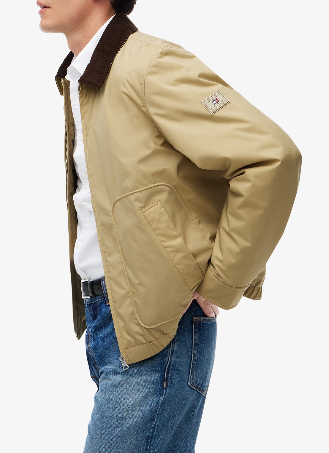 Tommy Hilfiger  Ivy jas met details van corduroy  - detail 10 khaki