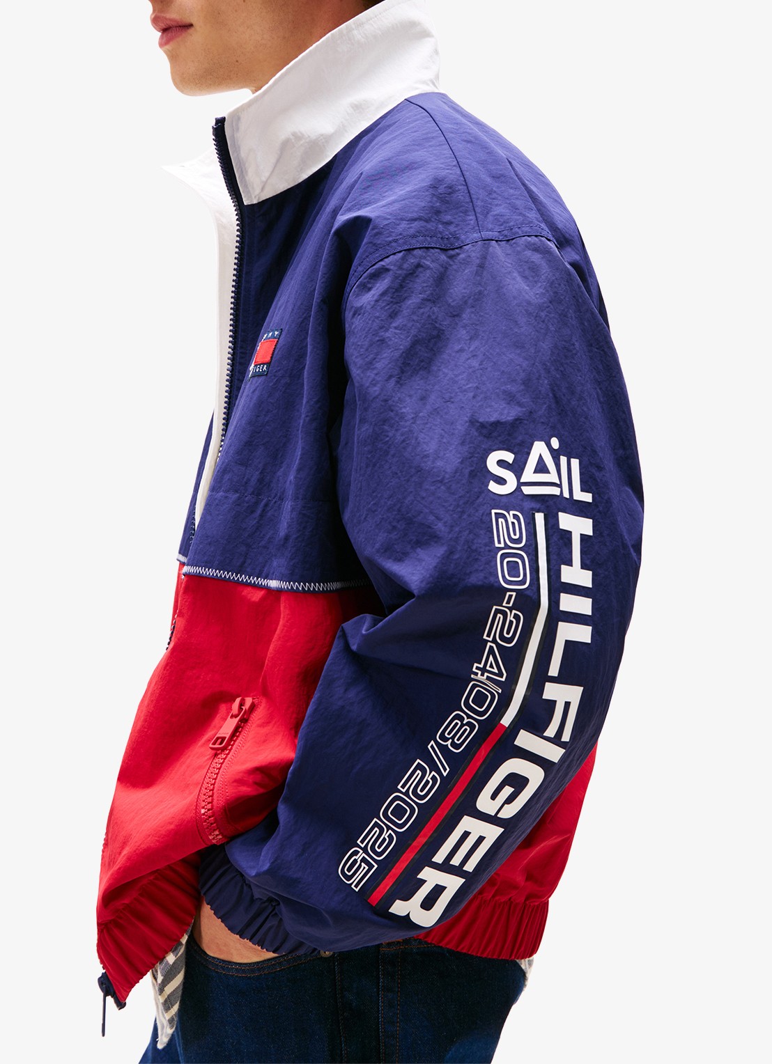 Tommy Hilfiger Jack met logo- en backprint - detail 4 donkerblauw