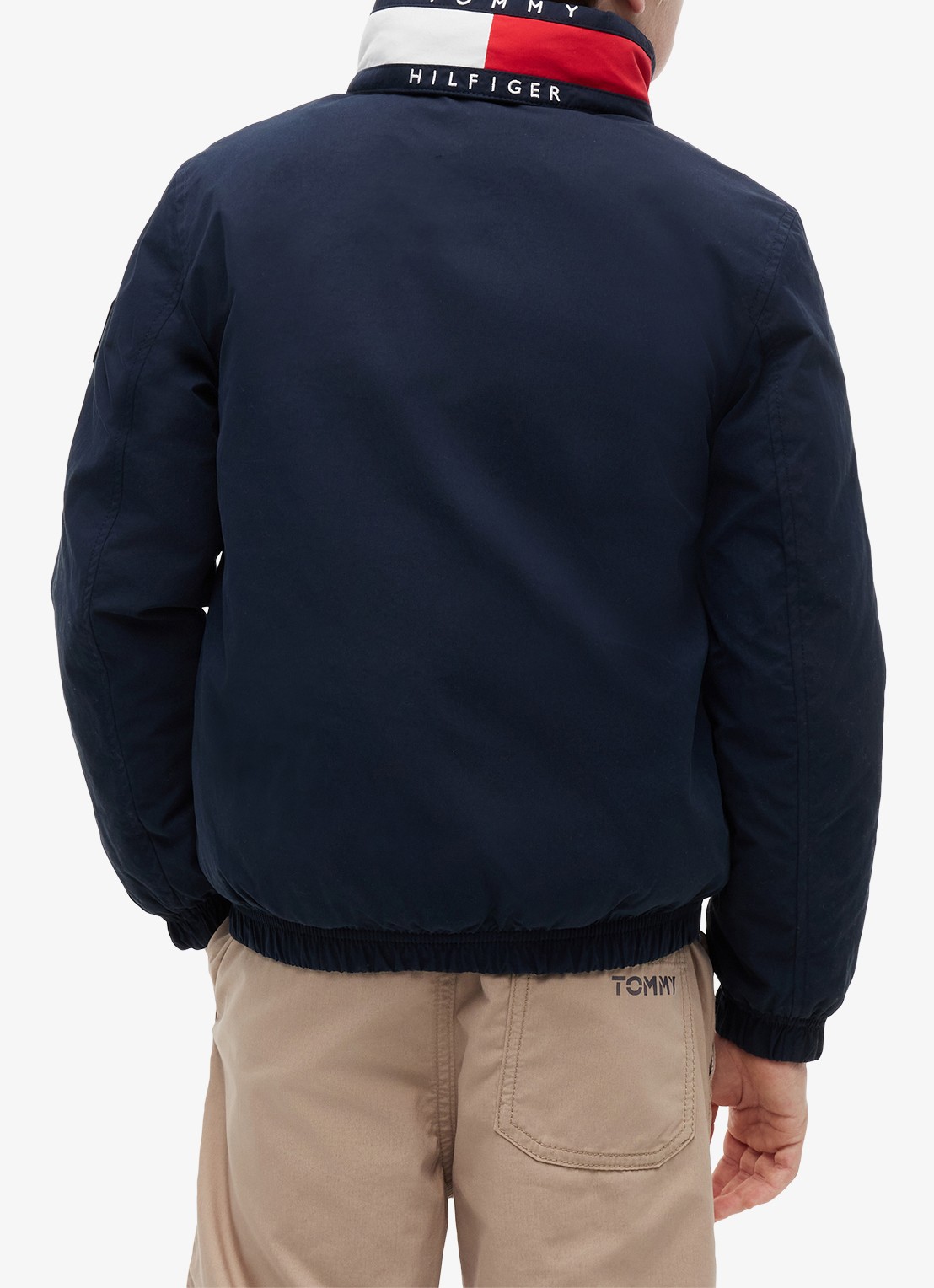 Tommy Hilfiger Jack met logo en steekzakken - achterkant 7 dark night navy-c1g