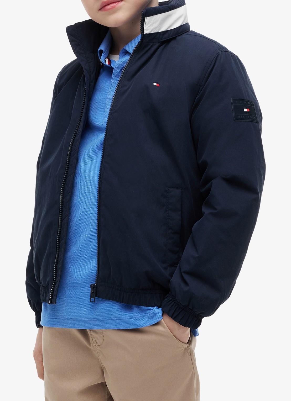 Tommy Hilfiger Jack met logo en steekzakken - detail 3 dark night navy-c1g