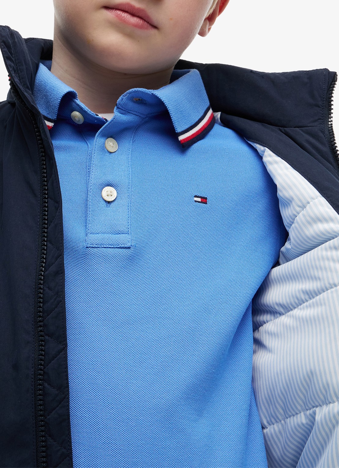 Tommy Hilfiger Jack met logo en steekzakken - detail 5 dark night navy-c1g