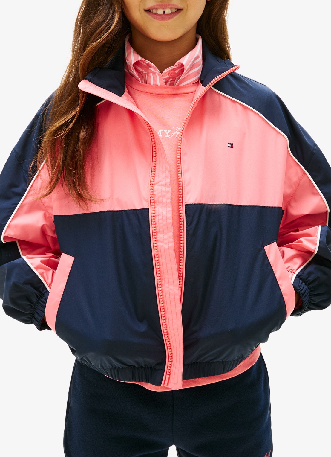 Tommy Hilfiger Jack met logo en steekzakken - detail multicolor