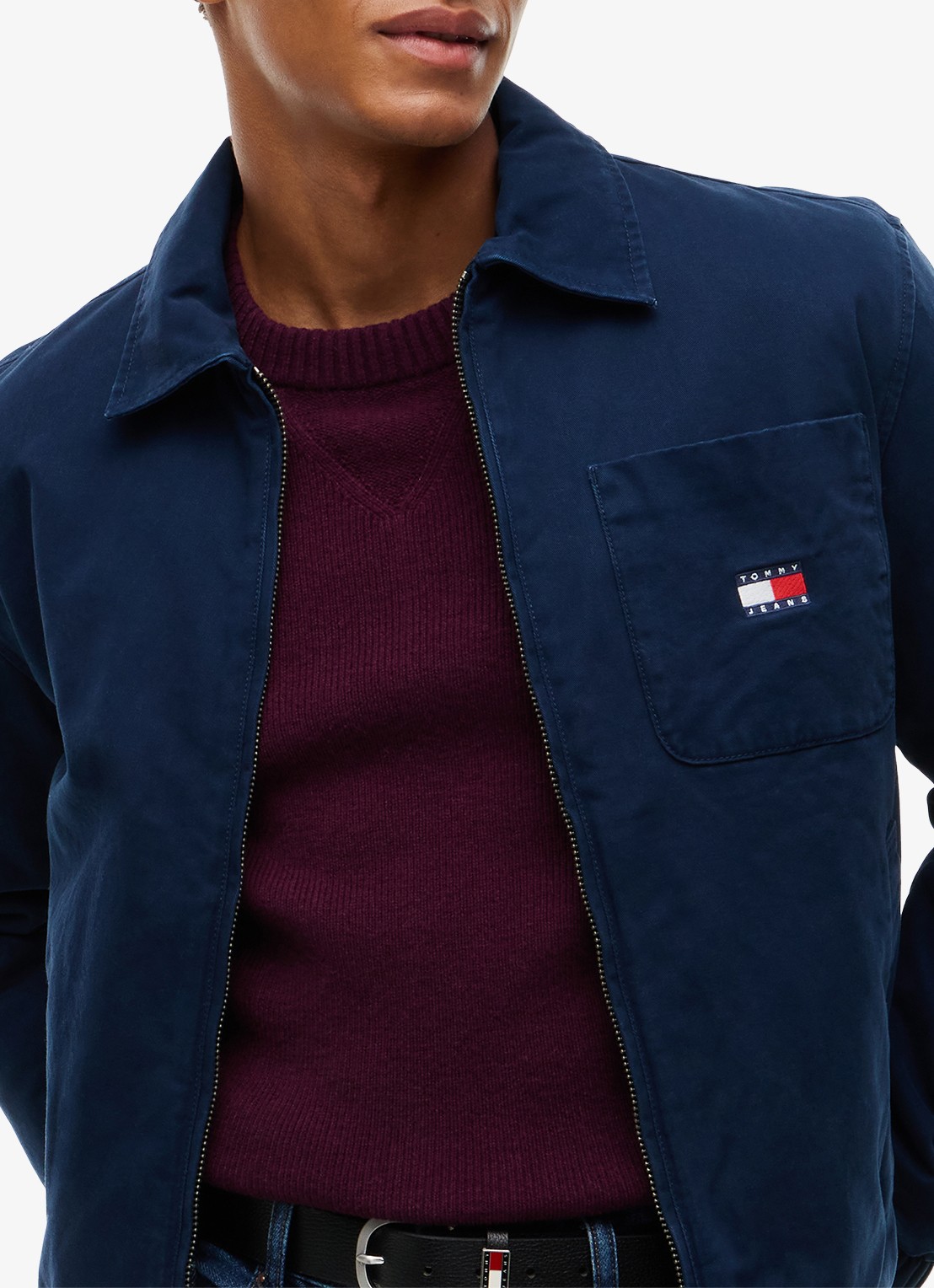Tommy Hilfiger Jack met logoborduring - detail 2 donkerblauw