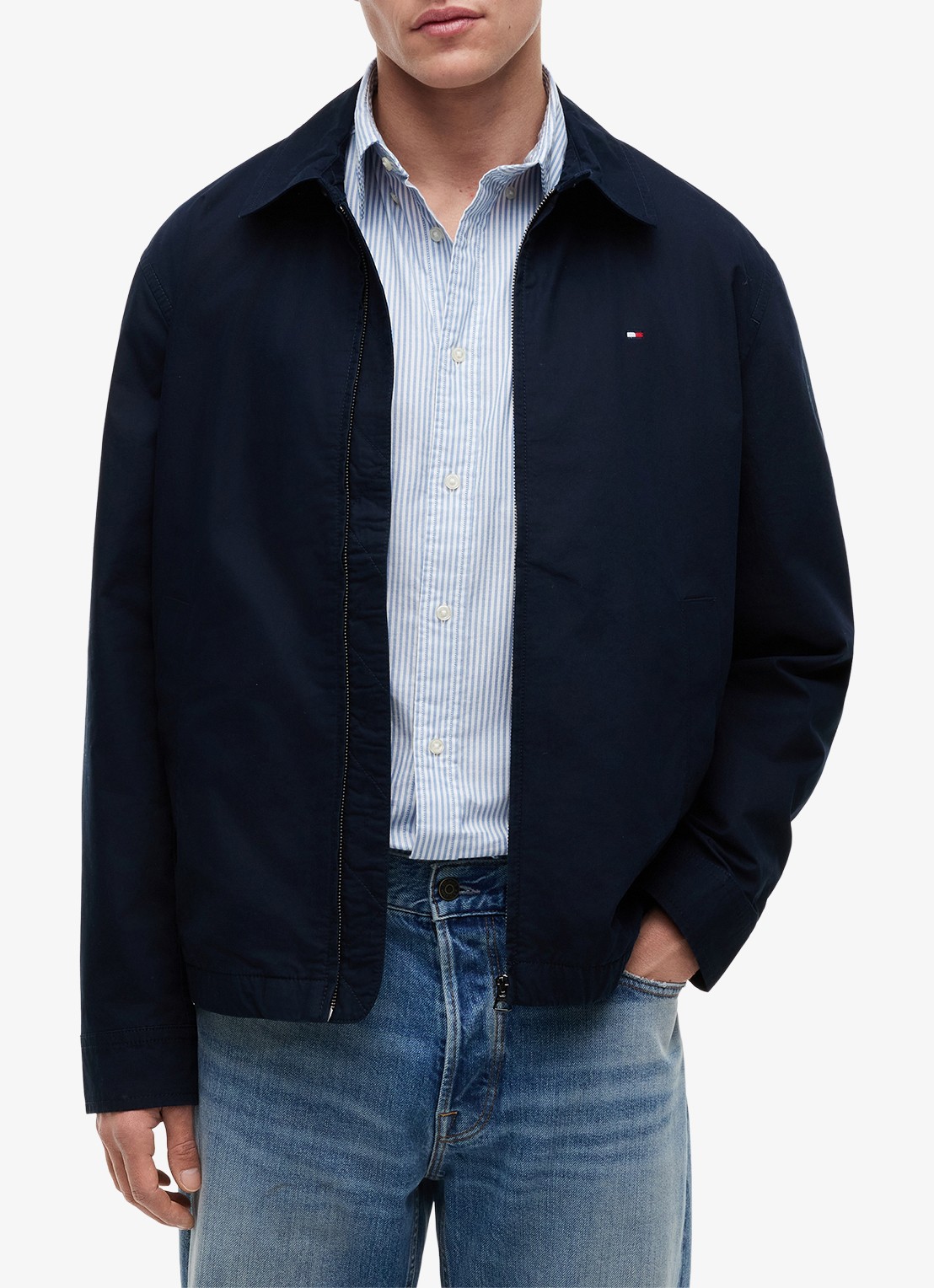 Tommy Hilfiger Jack met logoborduring - detail 4 donkerblauw