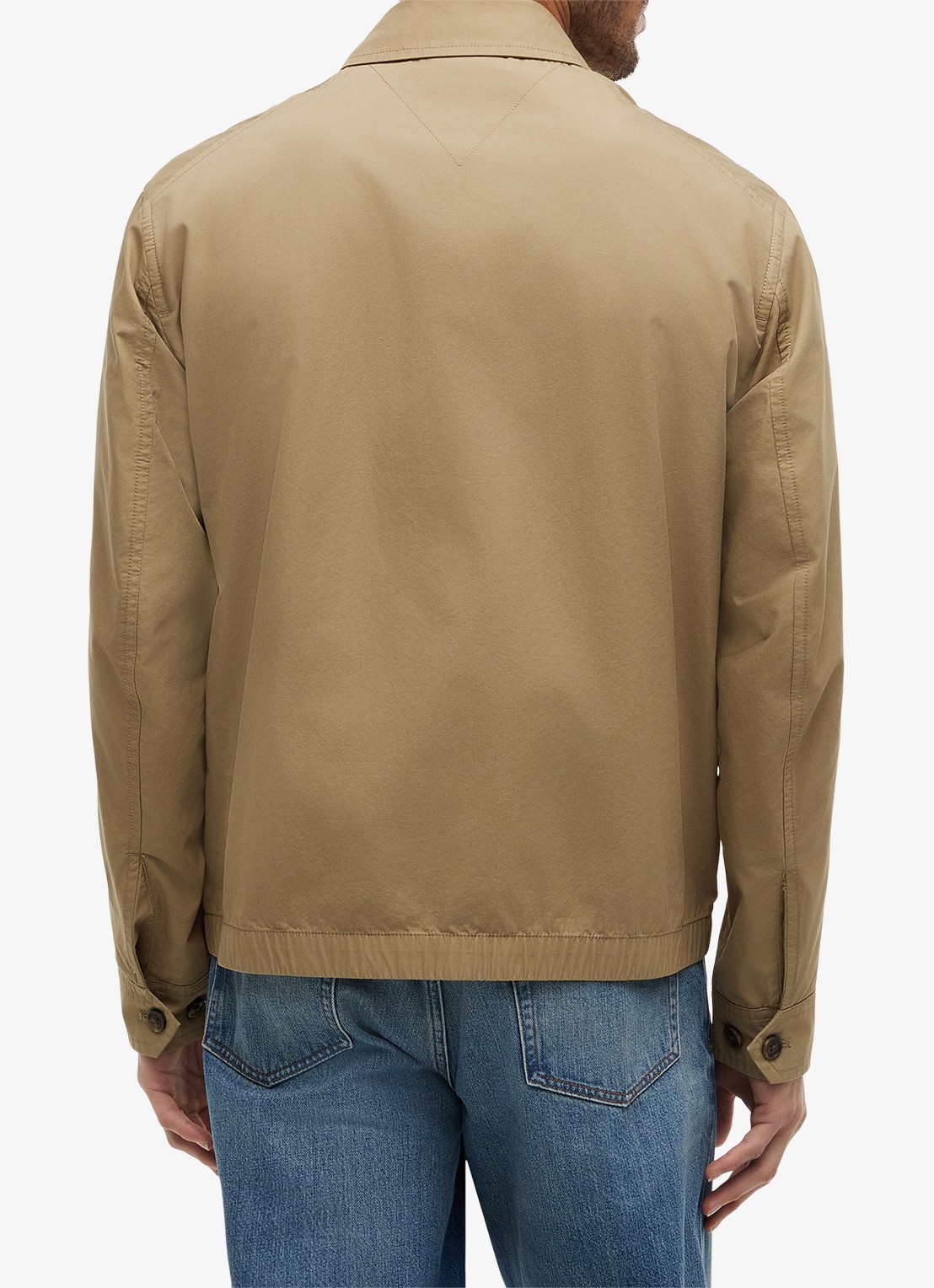 Tommy Hilfiger Jack met logoborduring - achterkant beige