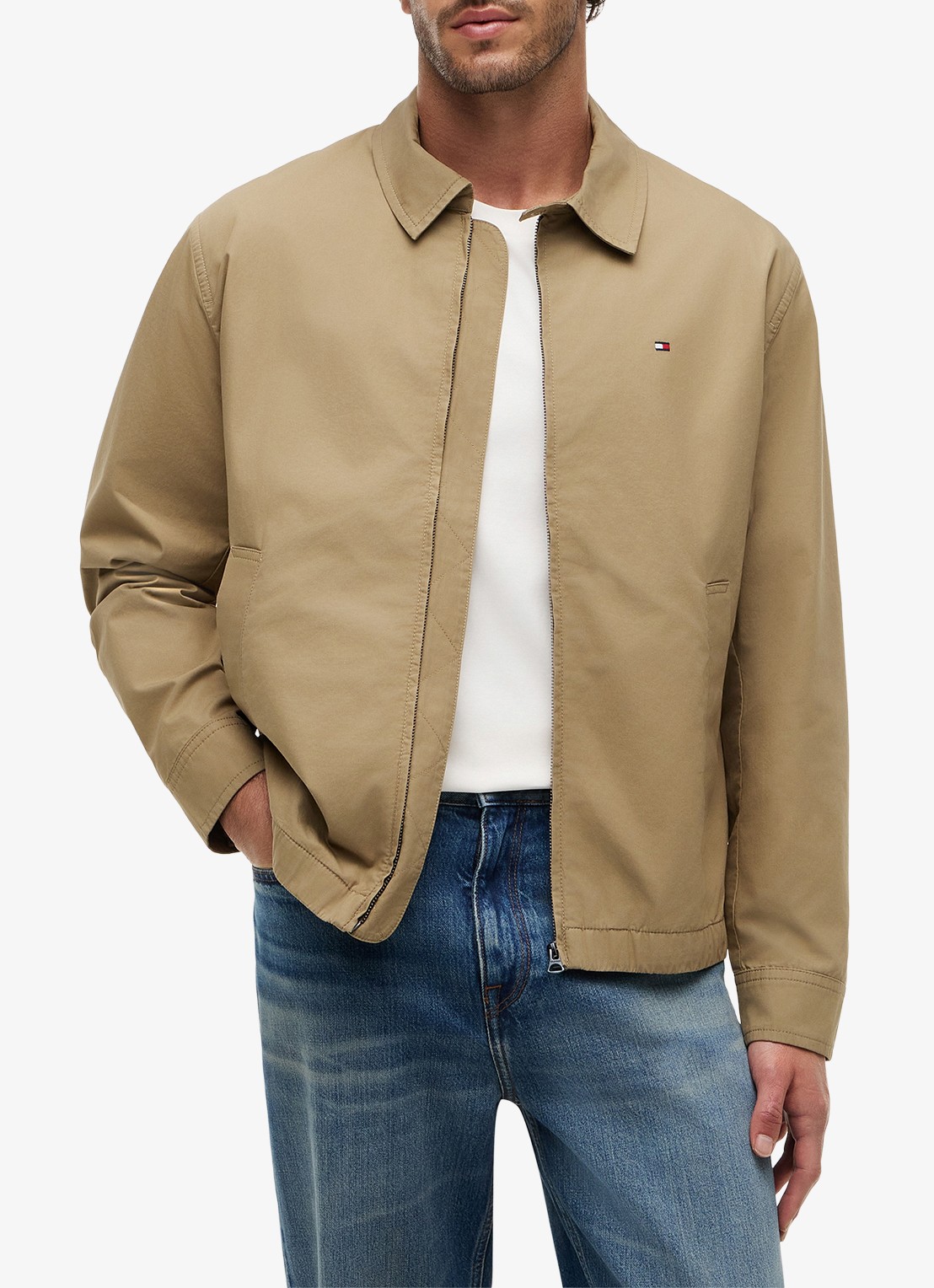 Tommy Hilfiger Jack met logoborduring - detail 2 beige