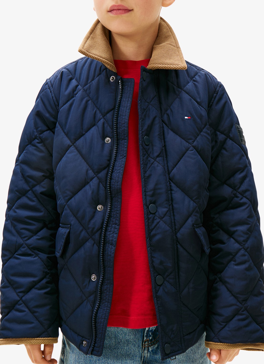 Tommy Hilfiger Jack met quilt patroon - detail blauw